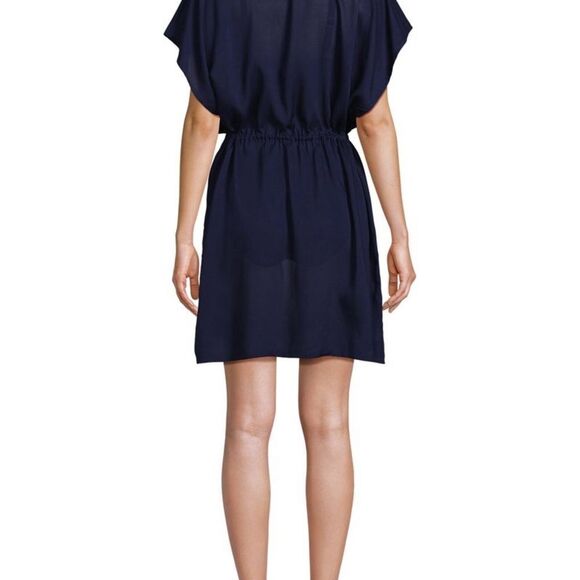 Land’s End Plus Standard Sizes swim coverup Lightweight Model Navy Blue Various - Picture 3 of 7
